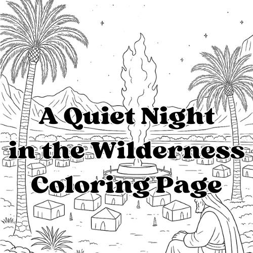 A Quiet Night in the Wilderness Coloring Page